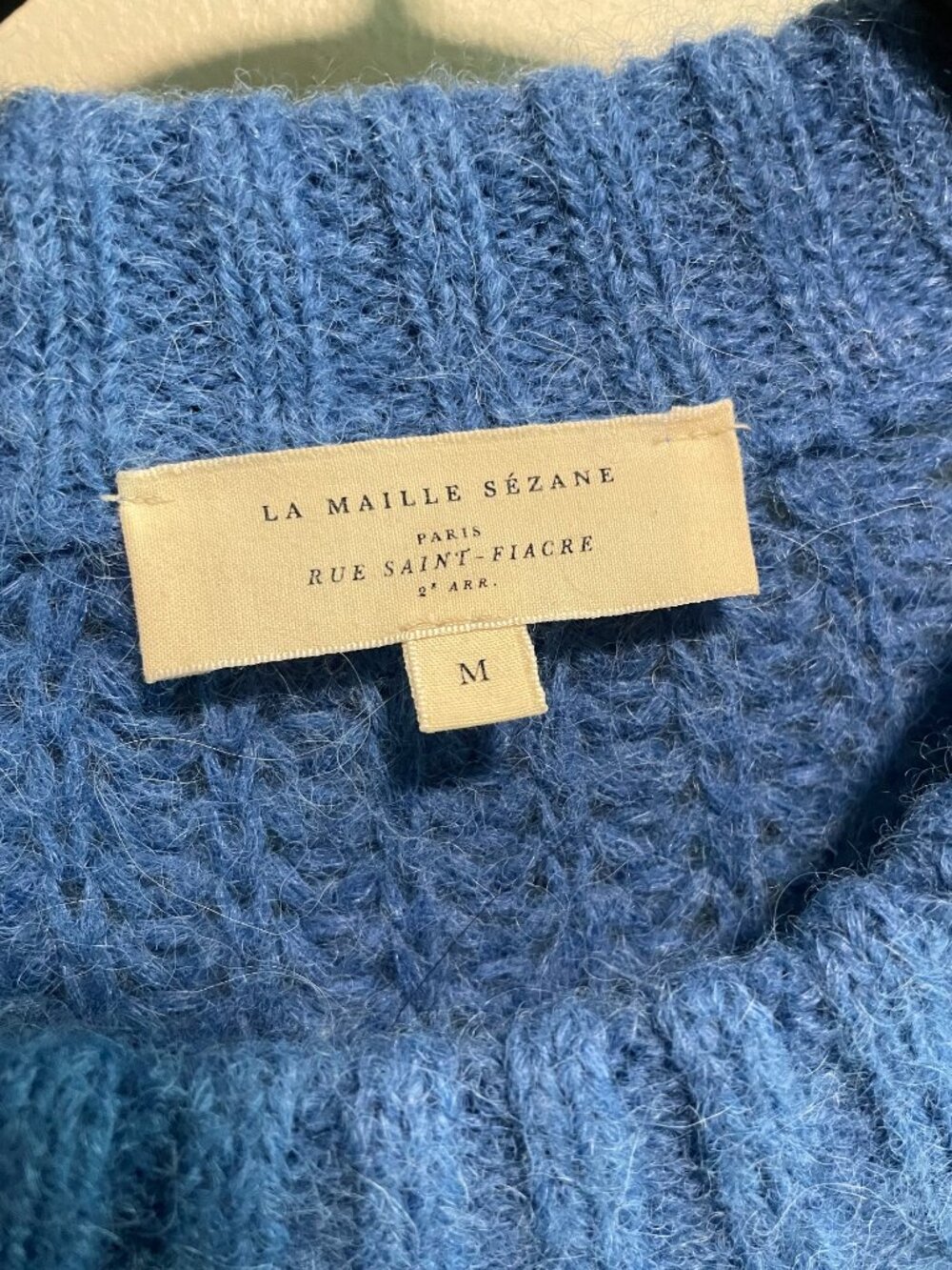 EUC Sezane Jose Alpaca Wool Oversized Sweater Azure Blue Medium - Picture 5 of 7